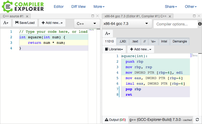GCC Explorer